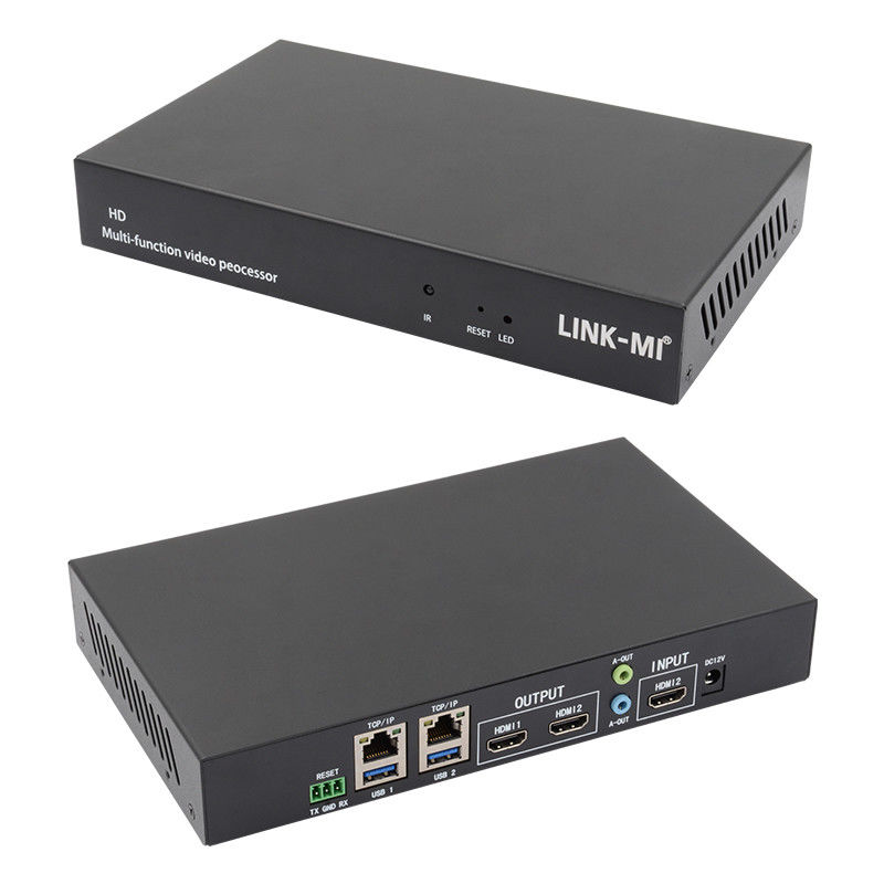 Berbagai Bahasa RS232 HDMI Video Wall Controller HD Caption Adder HDMI Video Processor