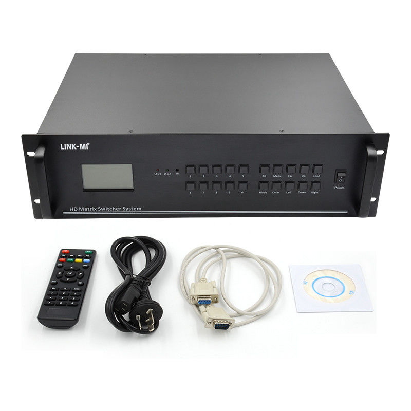 16 In 16 Out HDMI Matrix Switch 4K 16X16 Video Matrix Dukungan VGA DVI SDI sinyal Input