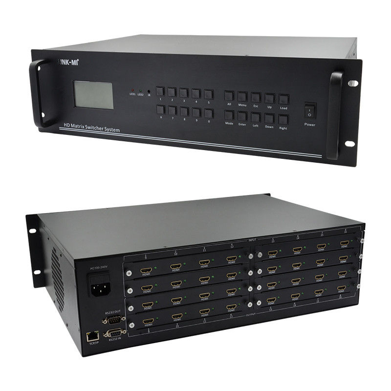 16 In 16 Out HDMI Matrix Switch 4K 16X16 Video Matrix Dukungan VGA DVI SDI sinyal Input