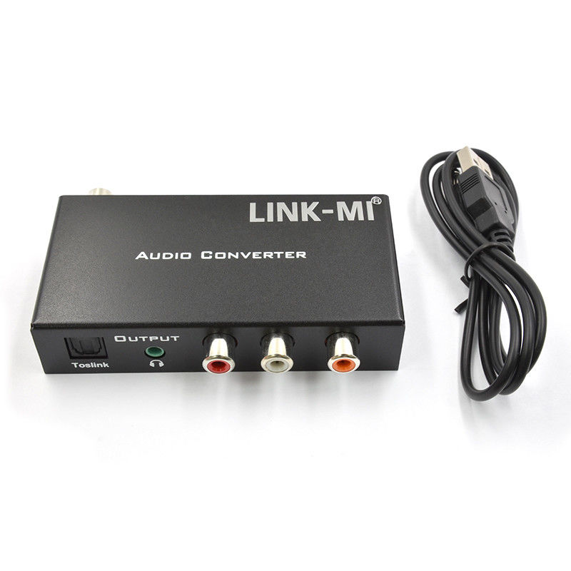 Dac Converter Digital Analog Audio Converter Dukungan HDMI ARC Toslink Coax Digital Audio