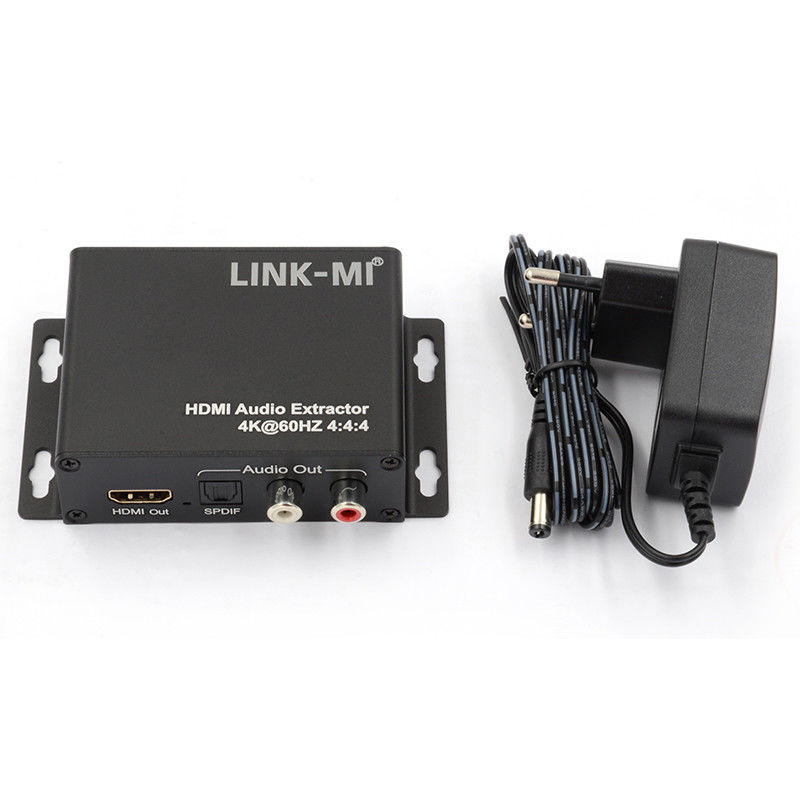 18Gbps 4K 1080P HDMI Audio Extractor Dukungan EDID 3D Untuk penerima satelit Apple TV