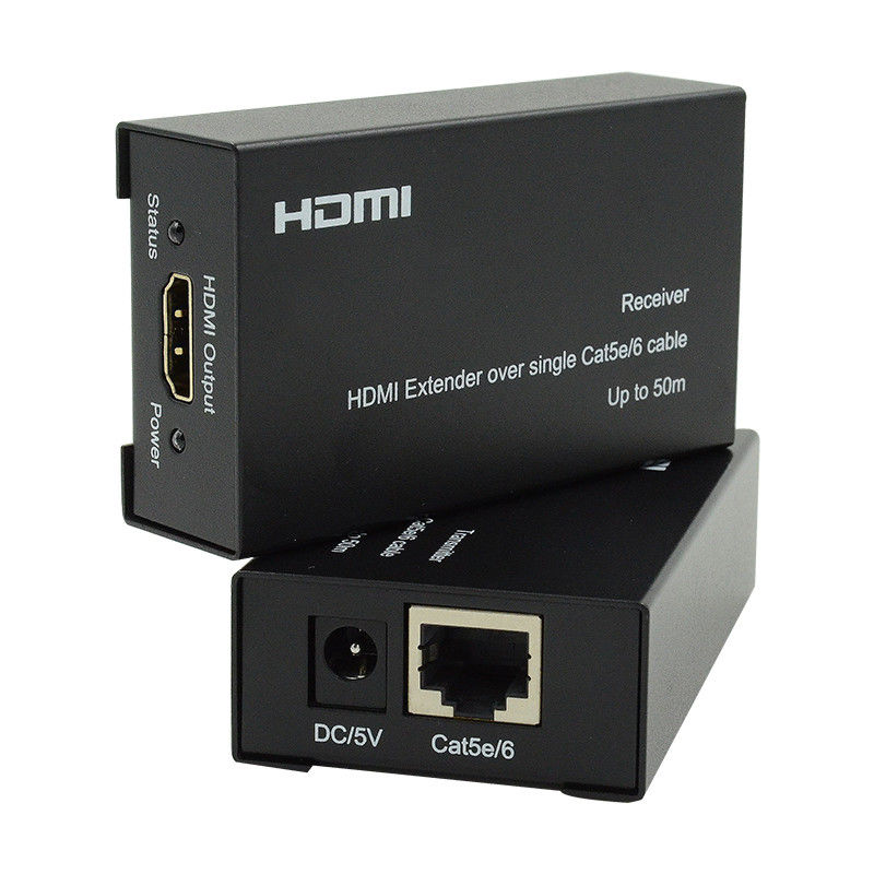 1080i SDI Extender 50m HDMI Over Cat6 Cat5eCable Dengan Dukungan Fungsi EDID 1080P