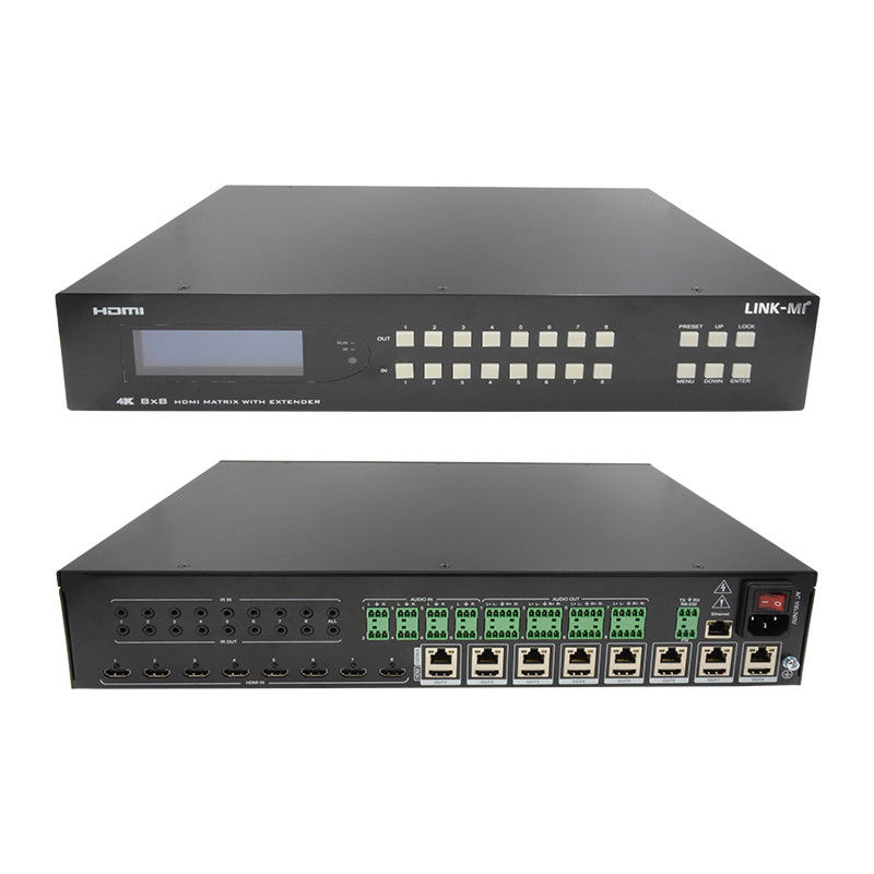8X8 HDMI Matrix Extender Hingga 70m 8 HDMI Loop Out 4K60Hz HDMI Video Switch