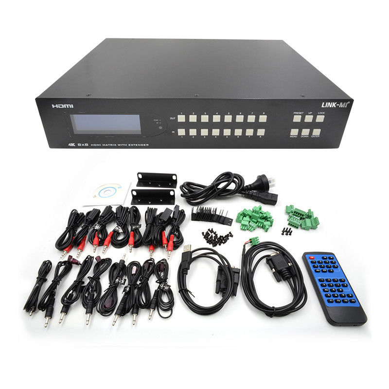 8X8 HDMI Matrix Extender Hingga 70m 8 HDMI Loop Out 4K60Hz HDMI Video Switch