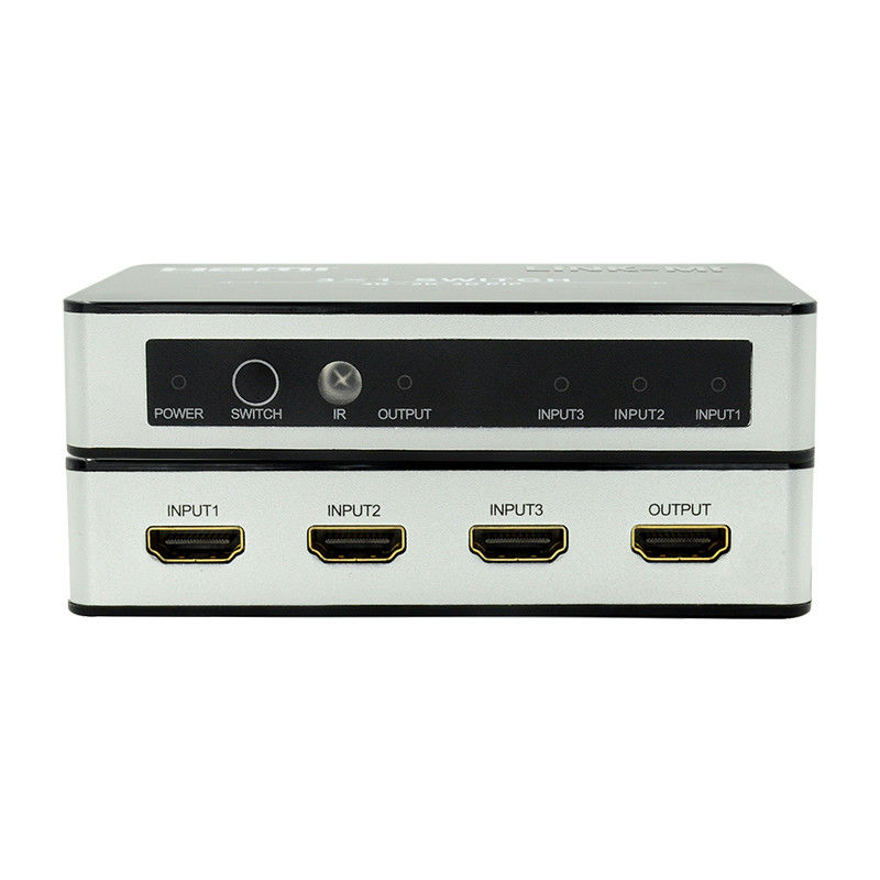 4K2K HDMI Switch 3x1 HDMI Splitter 5V 1A Dukungan PIP 3D 3 To 1 Video Switch