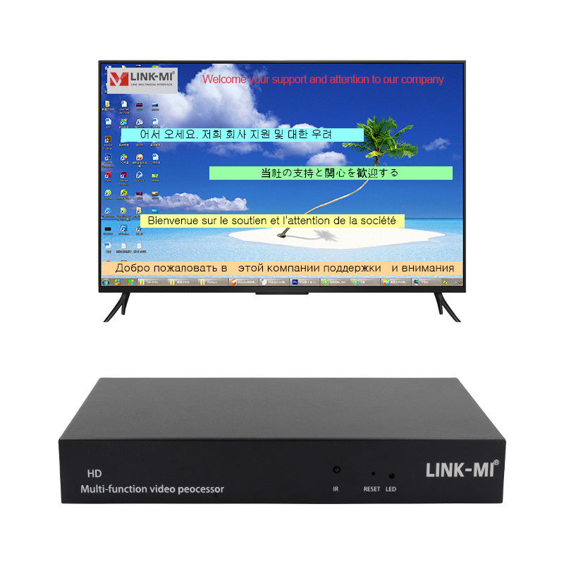 Berbagai Bahasa RS232 HDMI Video Wall Controller HD Caption Adder HDMI Video Processor