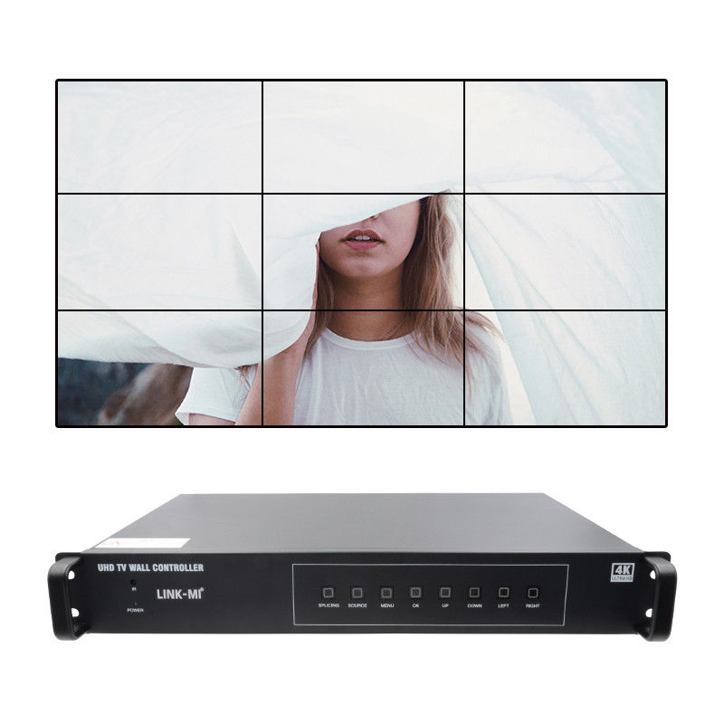 3x3 Video Wall Processor 4K Dengan Rotasi Gambar Roaming Window Controller 3x3 4k