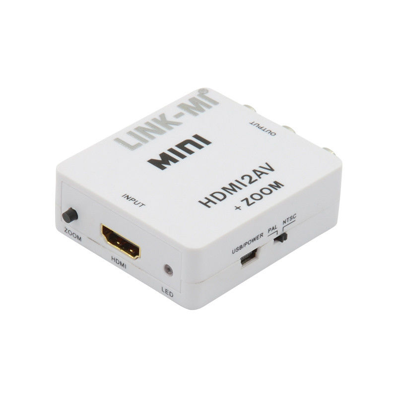MINI HDMI Ke CVBS MINI HDMI Ke AV Konverter Sinyal Kompatibel HDMI 1.3