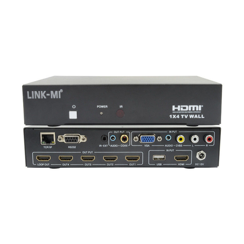 LM-TV04L HDMI 1x4 TV WALL Dukungan Sumber Input CVBS/VGA/HDMI/USB