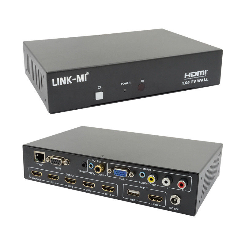LM-TV04L HDMI 1x4 TV WALL Dukungan Sumber Input CVBS/VGA/HDMI/USB
