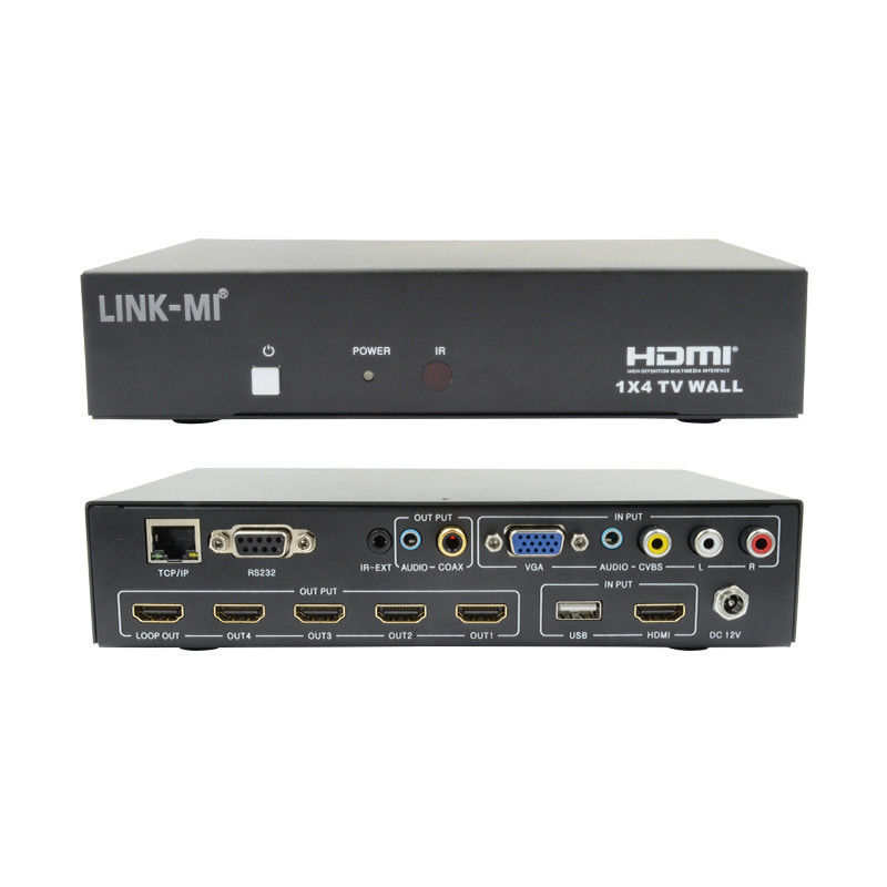 LM-TV04L HDMI 1x4 TV WALL Dukungan Sumber Input CVBS/VGA/HDMI/USB