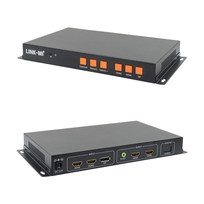 Dukungan Mobile/HDMI/DP Input 4K Video Wall Controller untuk 2 display