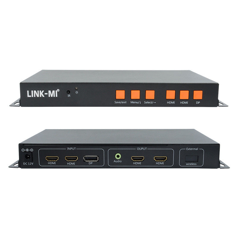 Dukungan Mobile/HDMI/DP Input 4K Video Wall Controller untuk 2 display