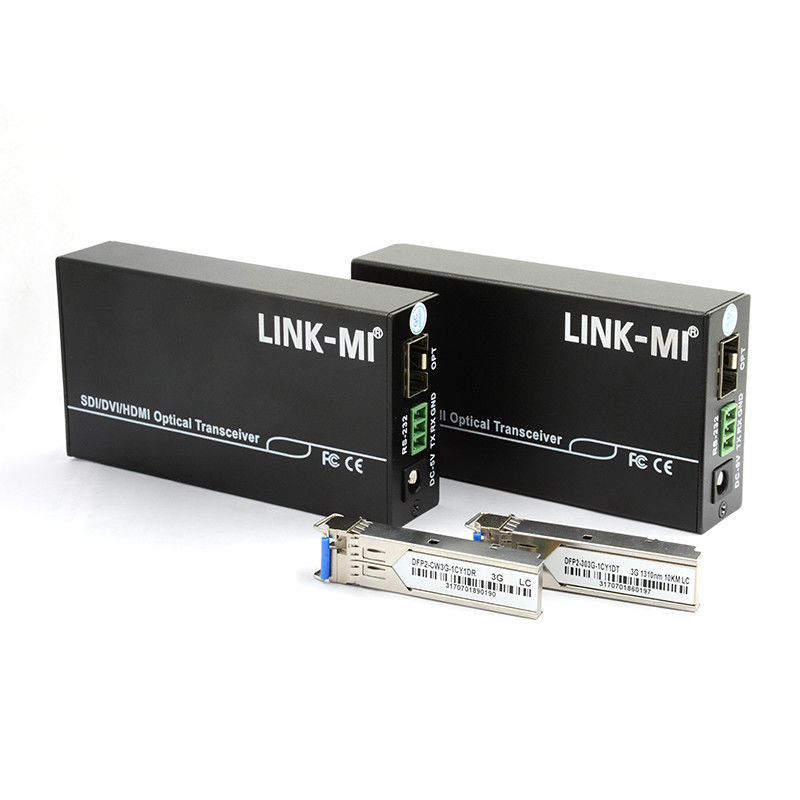 1550/1310nm Fiber Full HD Optical Transmitter dan Receiver dengan Input Audio 3,5 mm