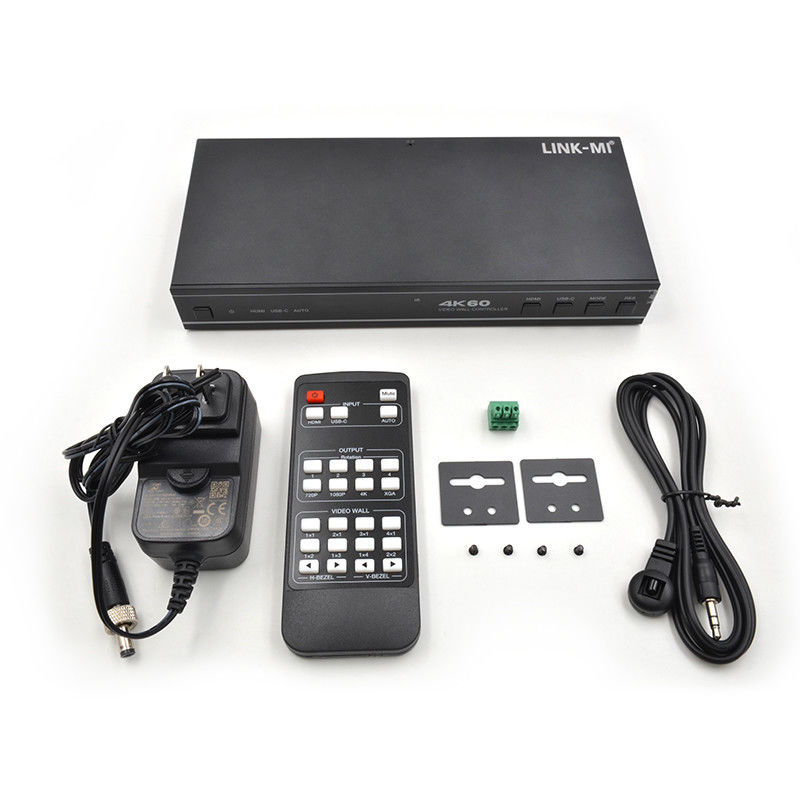 1X4 HDMI Video Wall Controller yang ramah pengguna dengan input audio USB-C dan dukungan RS232
