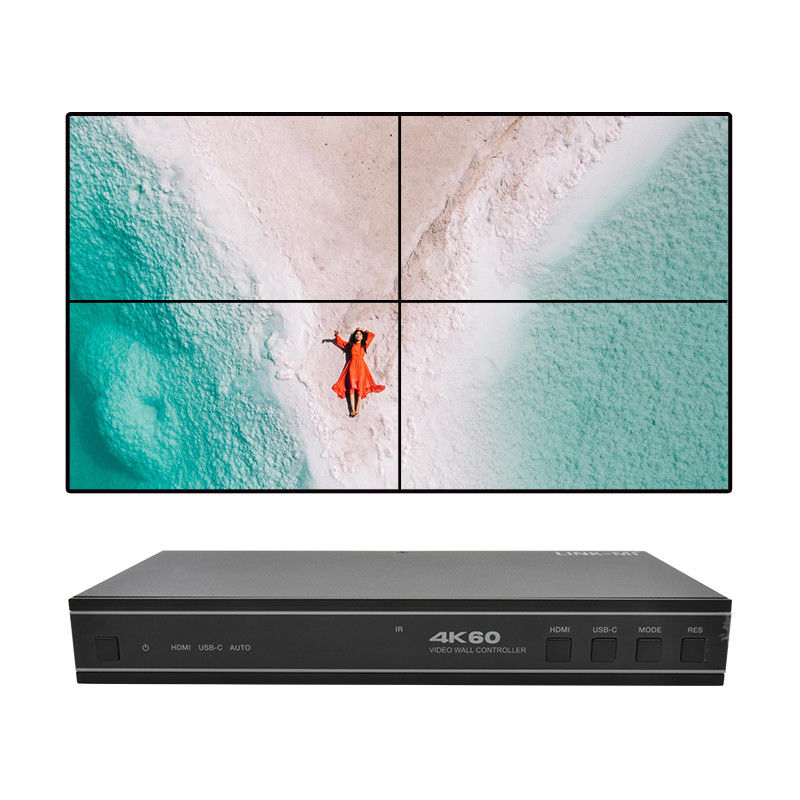 1X4 HDMI Video Wall Controller yang ramah pengguna dengan input audio USB-C dan dukungan RS232