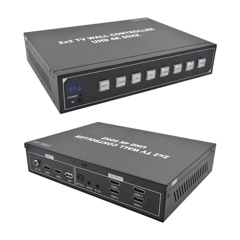 1X4 1X3 1X2 2X1 3X1 4X1 UHD TV Wall Processor untuk Max. 3840x2160 60Hz Resolusi Masuk